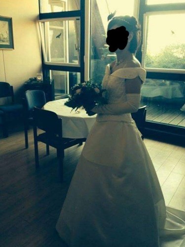 Brautkleid mit reifrock und - mit,