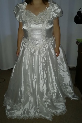 Brautkleid lang mit reifrock - lang,