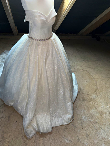 Brautkleid kurzarm glitzer - kurzarm,