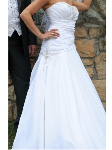 Weißes brautkleid mit corsage - mit,